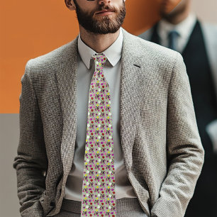 Milk Snake Exotic Floral Green Tie