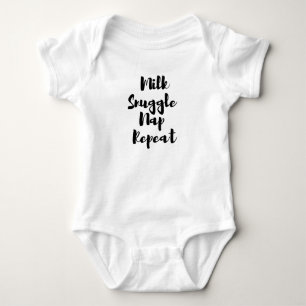 Milk Snuggle Nap Repeat Baby Bodysuit