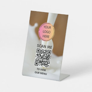Milk Splash QR Menu Sign