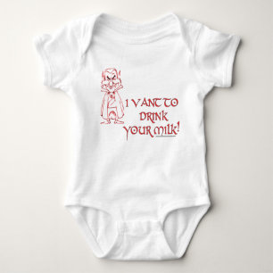 Milk sucker baby bodysuit