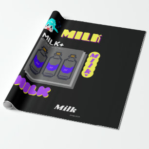 Milk taurus wrapping paper