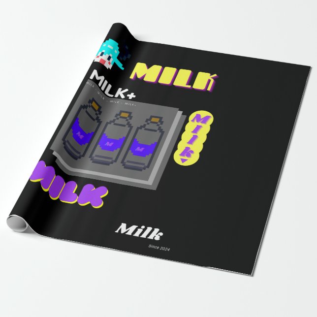 Milk taurus wrapping paper (Unrolled)