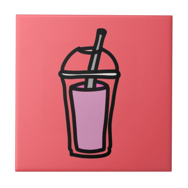 Milk tea Bubble Tea cute teen drink Tile (Front)