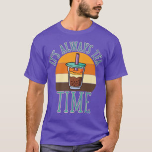 Milk tea time black tapioca drink bubble tea cafe T-Shirt