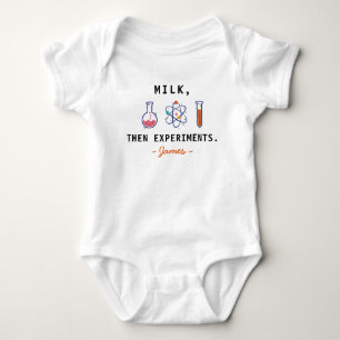 Milk Then Experiments - Newborn Scientist Baby Bodysuit