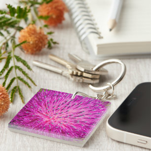 Milk thistle closeup key ring