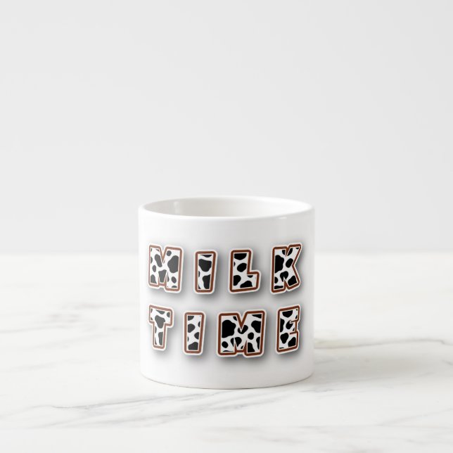 Milk time cow pattern espresso cup (Front)