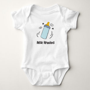 Milk Wasted with baby bottle image Bodysuit