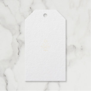 Milk White Classic Rose decorative design Gift Tags