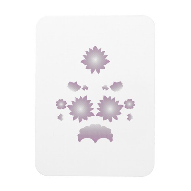 Milk White Classic Rose decorative design Magnet (Vertical)