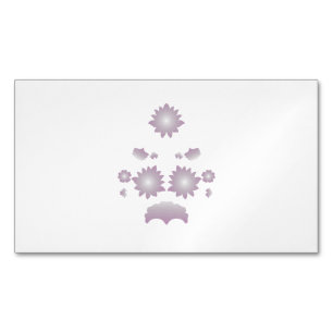 Milk White Classic Rose decorative design Magnetic Business Card