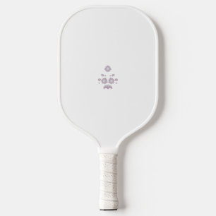 Milk White Classic Rose decorative design Pickleball Paddle