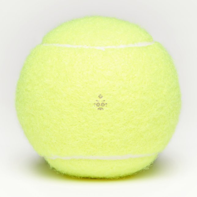 Milk White Classic Rose decorative design Tennis Balls (Front)