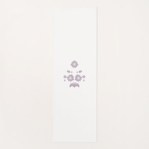 Milk White Classic Rose decorative design Yoga Mat