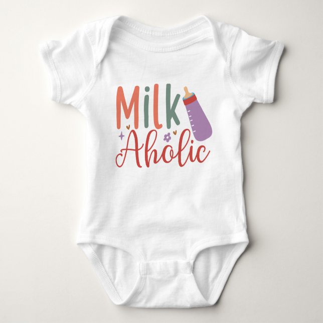 Milkaholic – Baby Boy Bodysuit (Front)