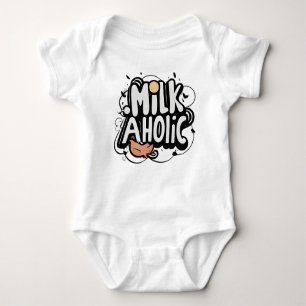 Milkaholic Funny Baby Bodysuit