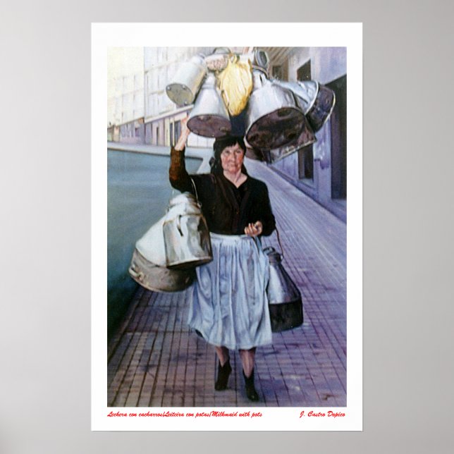 Milkmaid with pots poster (Front)