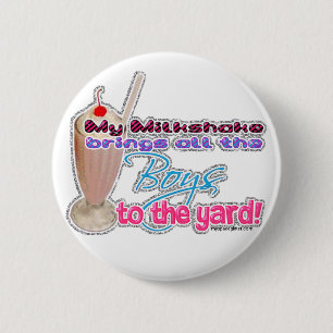 milkshake 6 cm round badge