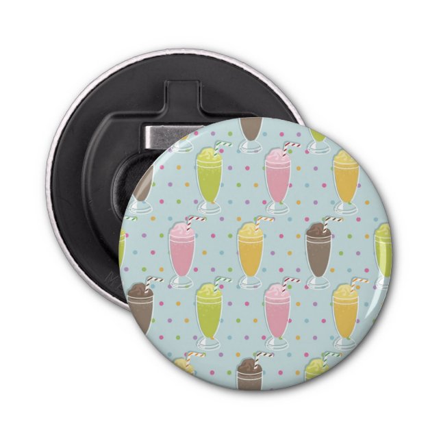 Milkshake Pattern Bottle Opener (Front)