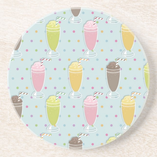 Milkshake Pattern Coaster (Front)