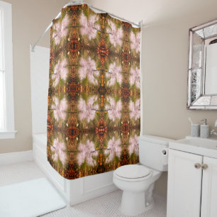 Milkweed   Butterfly   Sangria   Mirror Shower Curtain