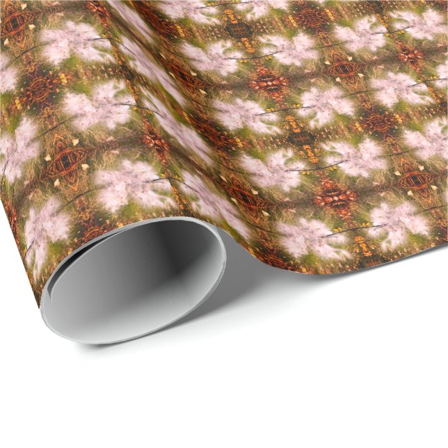 Milkweed | Butterfly | Sangria | Mirror Wrapping Paper (Roll Corner)