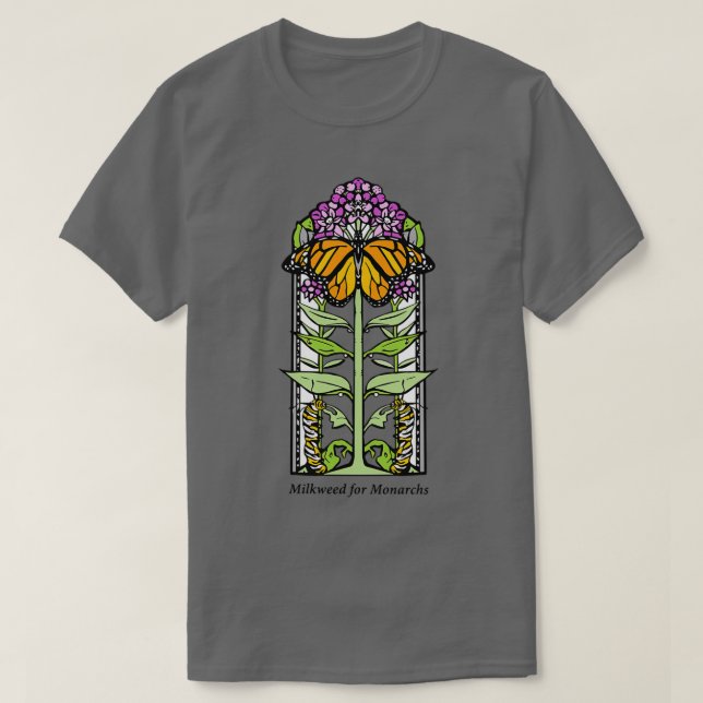 Milkweed for Monarchs T-Shirt (Design Front)