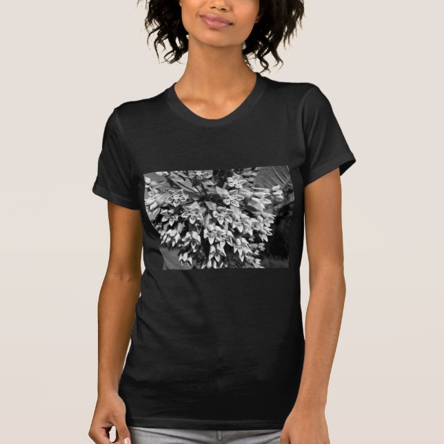 Milkweed in Black and White T-Shirt (Front)