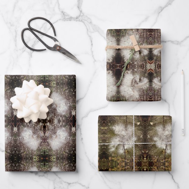 Milkweed Pods, Seeds and Silk | San Telmo | Wrapping Paper Sheet (Front)