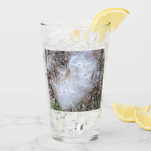 Milkweed Seeds and Silk  Glass (Back Ice)
