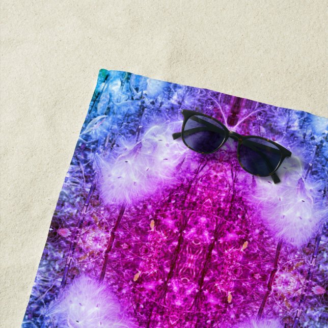 Milkweed Seeds and Silk | Miami | Mirror Beach Towel (In Situ)