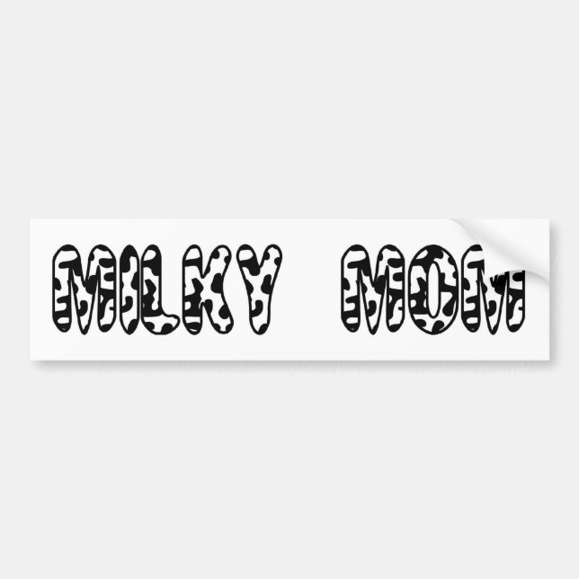 Milky Mum Bumper Sticker (Front)