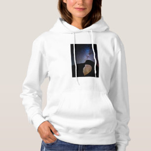 Milky way at night, California Hoodie