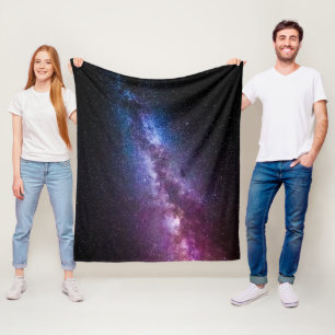 Milky way bright colors fleece blanket