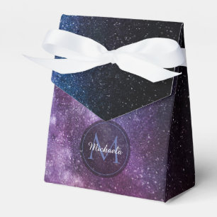 Milky way bright colors personalizable monogram favour box
