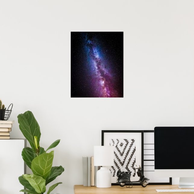 Milky way bright colors poster (Home Office)