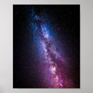 Milky way bright colors poster