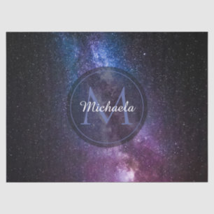 Milky way bright colours personalizable monogram tissue paper