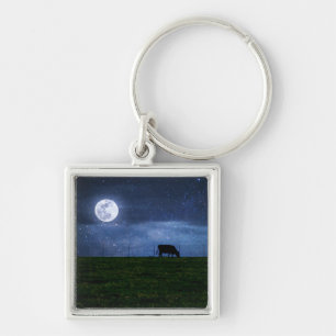 Milky Way Cattle Moonlight Key Ring