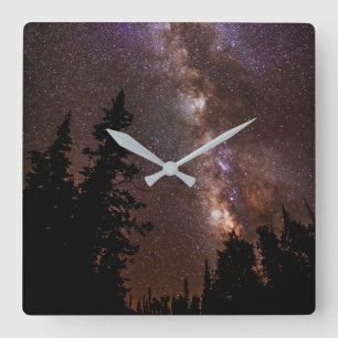 Milky Way Cedar Breaks National Monument Utah Square Wall Clock