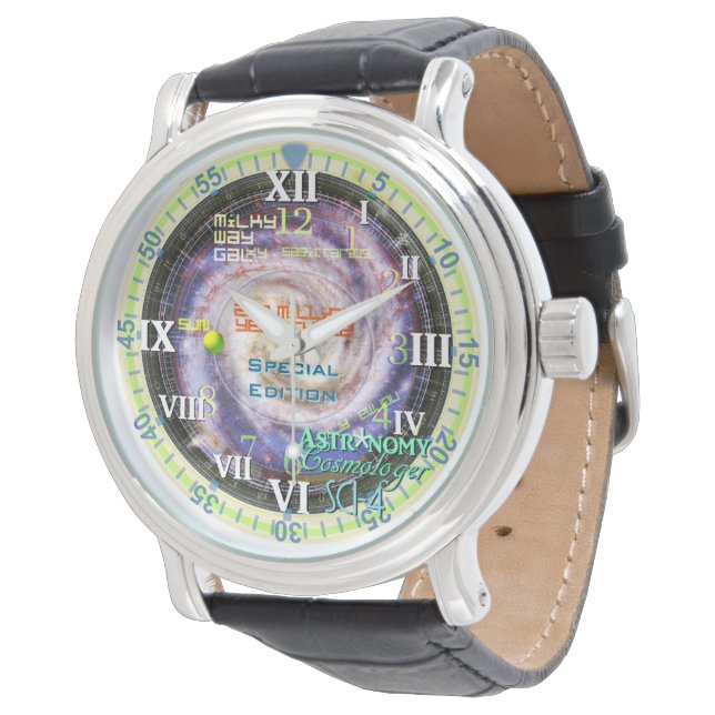 Milky Way Galaxy Astronomy Cosmologer SCI-4 Watch (Angled)