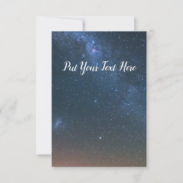 Milky Way Galaxy Background | Night Sky Stars Thank You Card (Front)