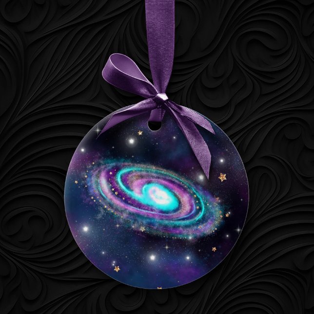 Milky Way Galaxy | Cosmic Blue Purple Pink Glow Ceramic Tree Decoration (Creator Uploaded)