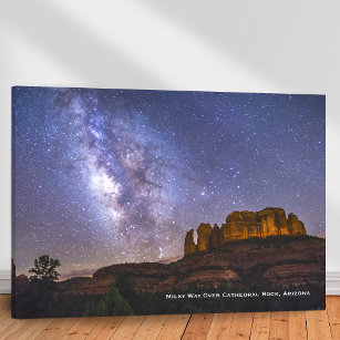 Milky Way Galaxy Over Cathedral Rock, Arizona Canvas Print