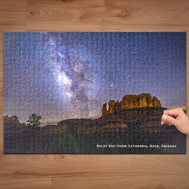 Milky Way Galaxy Over Cathedral Rock, Arizona Jigsaw Puzzle (Creator Uploaded)