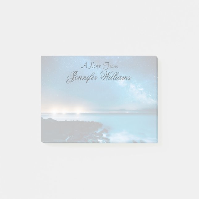 Milky Way Galaxy Over Fishing Boats Post-it Notes (Front)