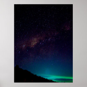 Milky Way Galaxy Starry Night Sky Celestial Poster