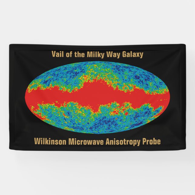 Milky Way Galaxy Veil Over WMAP Universe   Banner (Horizontal)