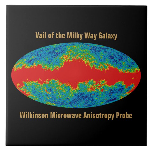 Milky Way Galaxy Veil Over WMAP Universe   Tile (Front)