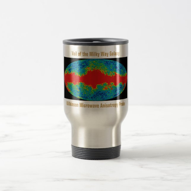 Milky Way Galaxy Veil Over WMAP Universe   Travel Mug (Center)